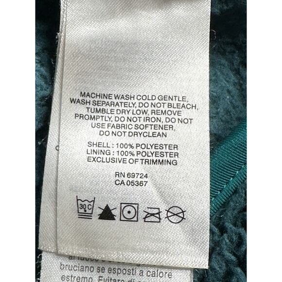 COLUMBIA Women’s Full-Zip Fleece Jacket Coat Medium Green Yellow Outdoor - Picture 13 of 16